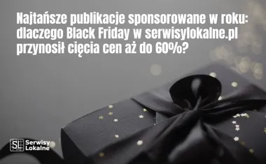 Obraz do artykułu: Najtańsze publikacje sponsorowane w roku: dlaczego Black Friday w serwisylokalne.pl przynosił cięcia cen aż do 60%?