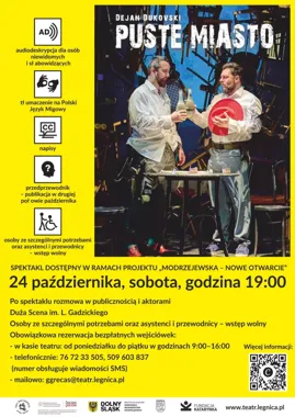 Obraz do artykułu: Teatr Modrzejewskiej w Legnicy otwiera się na wszystkich. Październikowe spektakle bez barier
