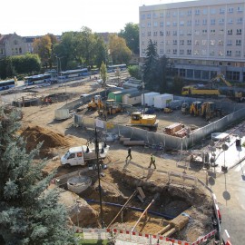 powiększ zdjęcie: Przebudowa Placu Słowiańskiego. Zobacz jak przebiegają prace
