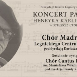 powiększ zdjęcie: Zapraszamy na koncert pamięci Henryka Karlińskiego w stulecie jego urodzin