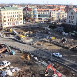 powiększ zdjęcie: Przebudowa placu Słowiańskiego. Zobacz, jak przebiegają prace