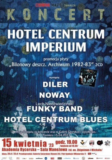 Zapraszamy na koncert grupy Hotel Centrum/Imperium i promocję ich albumu