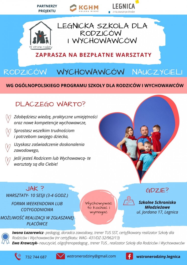 plakat Warsztaty dla rodziców