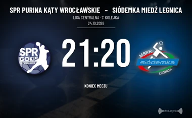 [PIŁKA RĘCZNA] Liga Centralna, 7. kolejka: SPR PURINA Kąty Wrocławskie – Siódemka Miedź Legnica 21:20