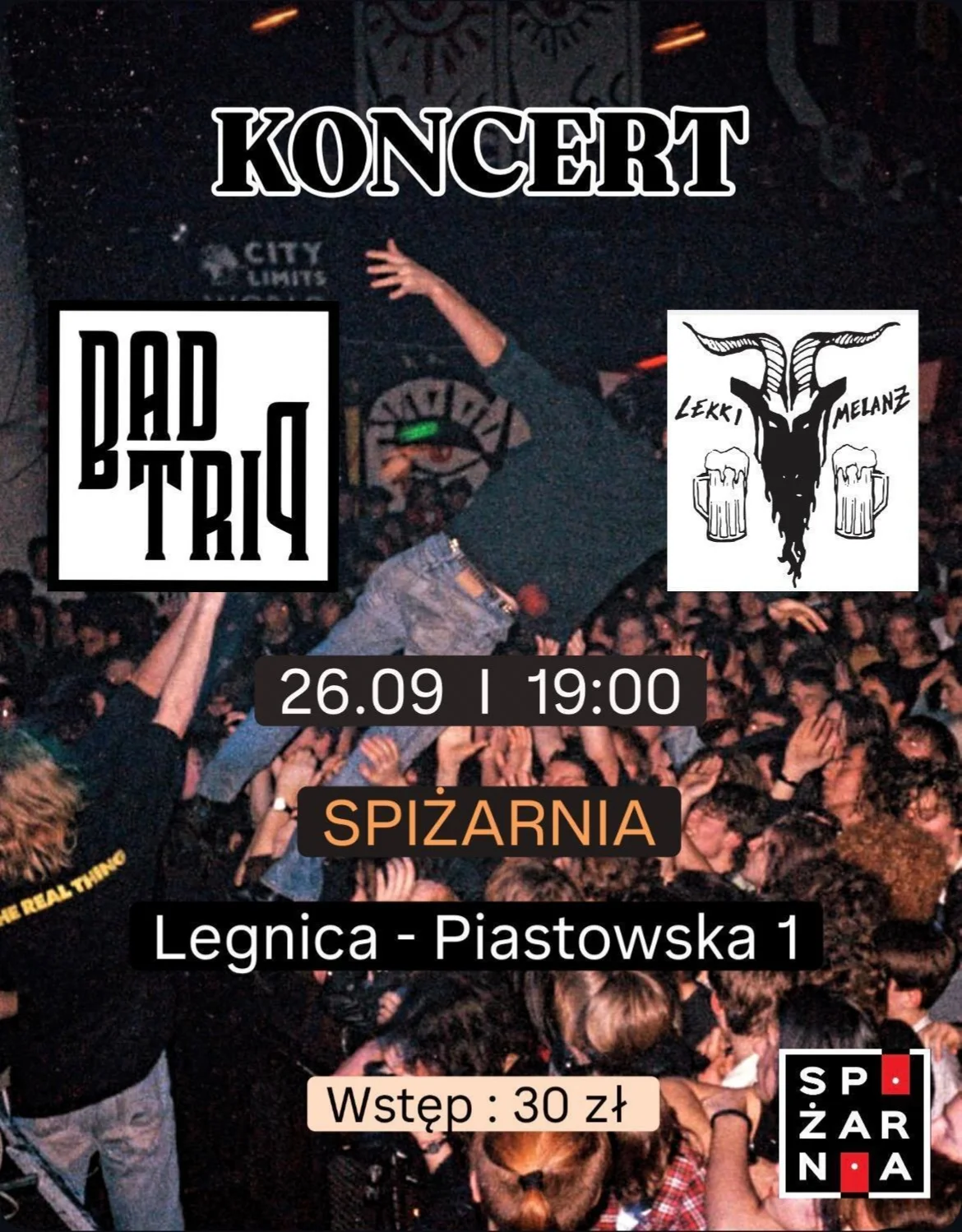 Grafika promocyjna wydarzenia Bad Trip + Lekki Melanż – koncert w Legnicy