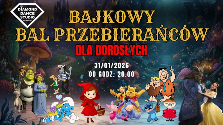 Grafika promocyjna wydarzenia Bajkowy Bal Przebrańców dla Dorosłych — Legnica