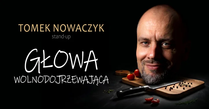 Grafika promocyjna wydarzenia LEGNICA: Tomek Nowaczyk — „Głowa wolnodojrzewająca” (stand-up)