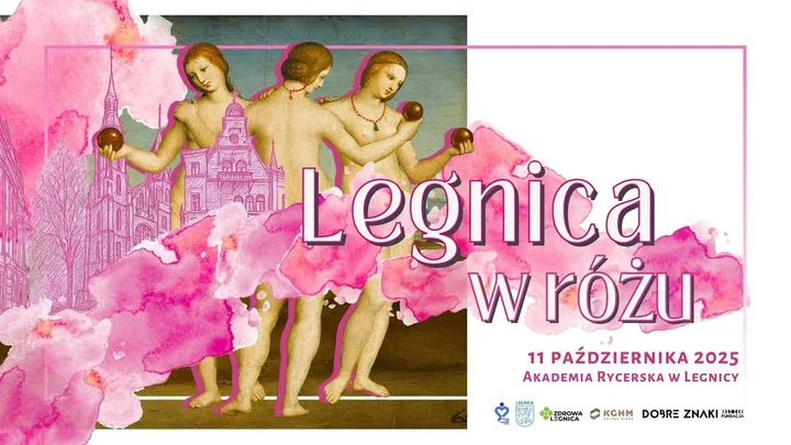 Obrazek przedstawia grafikę promocyjną wydarzenia Spotkanie dla zdrowia kobiet w Legnicy — II edycja święta kobiecego zdrowia