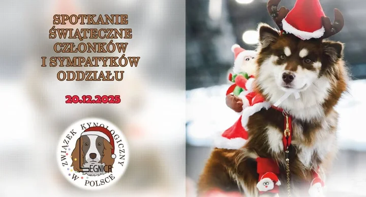 Grafika promocyjna wydarzenia Spotkanie członków i sympatyków ZKwP Legnica — szkolenie żywieniowe i spotkanie świąteczne