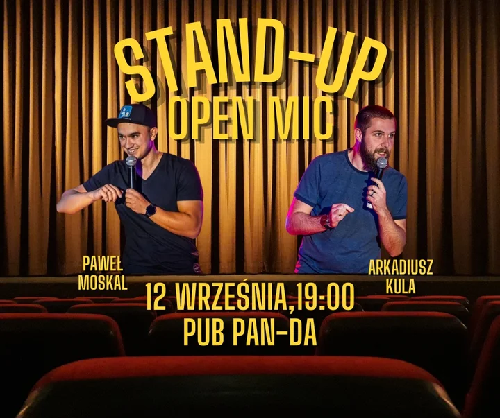 Obrazek przedstawia grafikę promocyjną wydarzenia Inauguracja sezonu stand-up w Legnicy