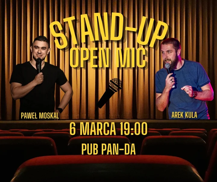 Grafika promocyjna wydarzenia Stand-up Otwarte Mikrofony Legnica — Weekend Kobiet w Pubie PAN - DA