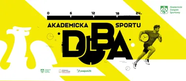 Grafika promocyjna wydarzenia Akademicka Doba Sportu w Legnicy