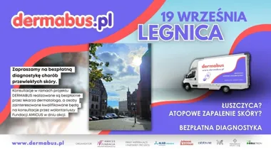 Grafika promocyjna wydarzenia Darmowe badania skóry w mobilnej strefie Dermabusa
