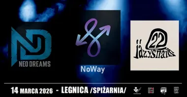 Grafika promocyjna wydarzenia NEO DREAMS / NOWAY / LAZY SNAILS — koncert w Spiżarni, Legnica (14 marca 2026)
