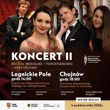 Grafika promocyjna wydarzenia Koncerty organowe w Powiecie Legnickim
