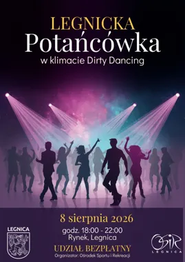 Grafika promocyjna wydarzenia Legnicka Potańcówka w klimacie Dirty Dancing