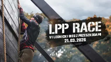 Grafika promocyjna wydarzenia LPP RACE VI — legnicki bieg z przeszkodami