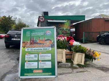 Grafika promocyjna wydarzenia Mobilny Punkt Legnickiego Budżetu Obywatelskiego na osiedlu Kopernik