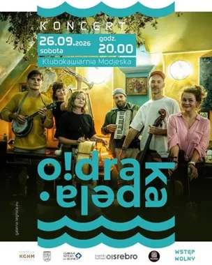 Grafika promocyjna wydarzenia o!drakapela zagra w Modjeskiej. Koncert zainauguruje tournée wystawy EVERY BODY