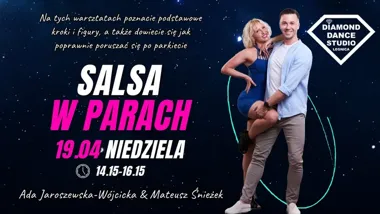 Grafika promocyjna wydarzenia Warsztaty Salsy w parach od podstaw — Legnica
