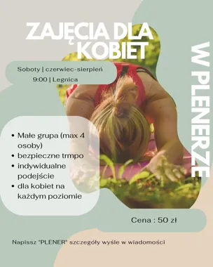 Grafika promocyjna wydarzenia Zajęcia w plenerze dla kobiet - Legnica: spokojny trening