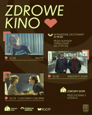 Grafika promocyjna wydarzenia Zdrowe Kino