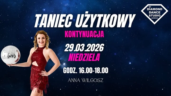Grafika promocyjna wydarzenia Warsztaty Tańca Użytkowego — Kontynuacja w Legnicy