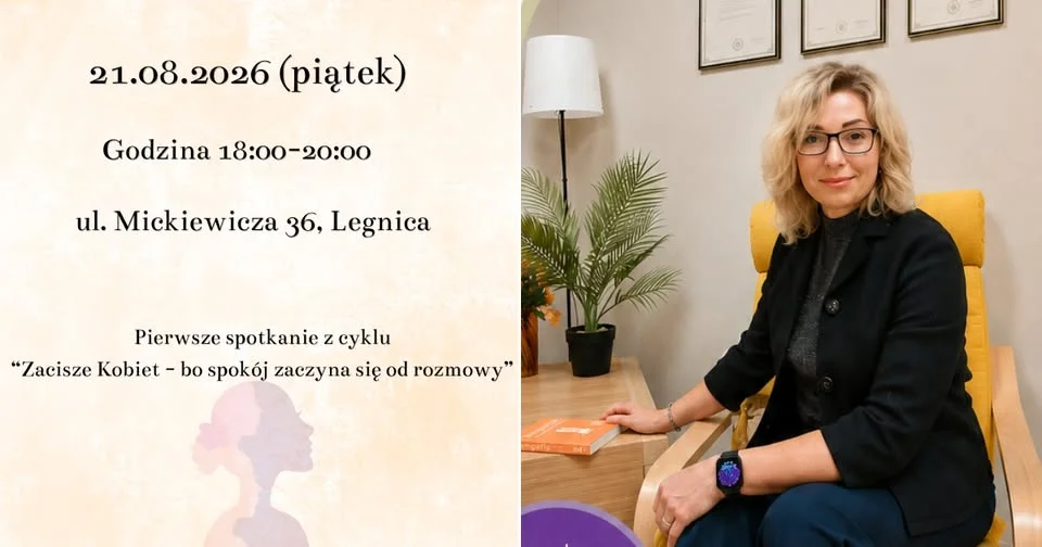 Grafika promocyjna wydarzenia zaCISze dla Kobiet – warsztaty relaksacyjne
