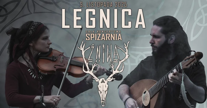 Obrazek przedstawia grafikę promocyjną wydarzenia Paganfolkowy koncert zespołu Żniwa w Legnicy