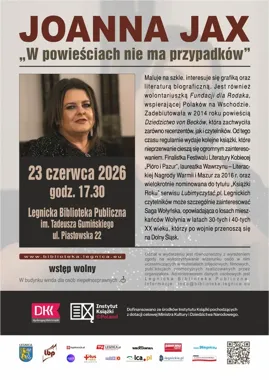 Joanna Jax w Legnicy - spotkanie, które może poruszyć niejednego czytelnika