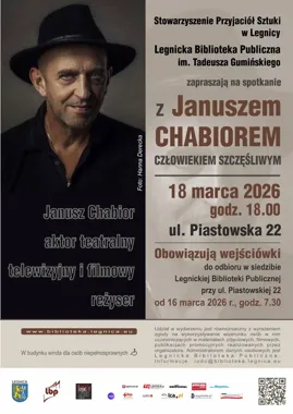 Janusz Chabior w Legnicy - wieczór z aktorem, który opowie o swojej drodze