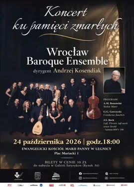 Barokowa pamięć zabrzmi w Legnicy - Wrocław Baroque Ensemble w koncercie