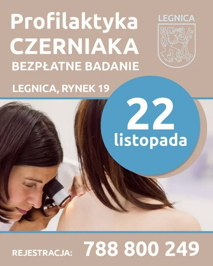 Bezpłatne badania skóry w Legnicy. Zapisy tylko przez kilka godzin