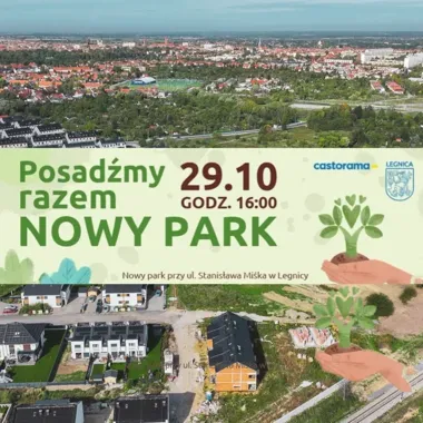 Grafika promocyjna wydarzenia Sadzenie drzew i sąsiedzki grill w Legnicy