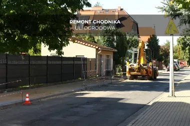 Przy Ogrodowej trwa remont dwóch odcinków chodnika. Pojawi się nowa nawierzchnia