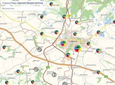 270 zgłoszeń na mapie zagrożeń w Legnicy. Policja potwierdziła 44