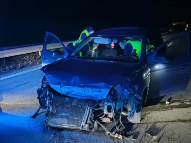 Na A4 został rozbity Ford. 24-latek wymyślił porwanie ze strachu przed rodzicami