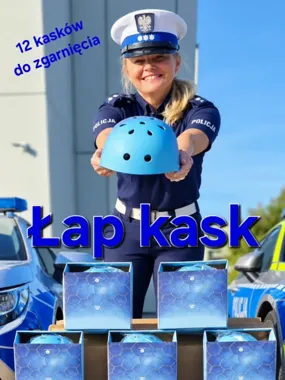 Kask rowerowy za pomysł - konkurs policjantów z Legnicy
