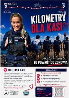 Legniccy policjanci ruszą na Hel, by pomóc koleżance po udarze
