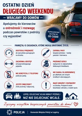 Ostatni dzień długiego weekendu - ten apel policji może zdecydować o powrocie