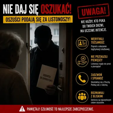 W Legnicy podszył się pod listonosza i wyszedł z pieniędzmi 92-latki