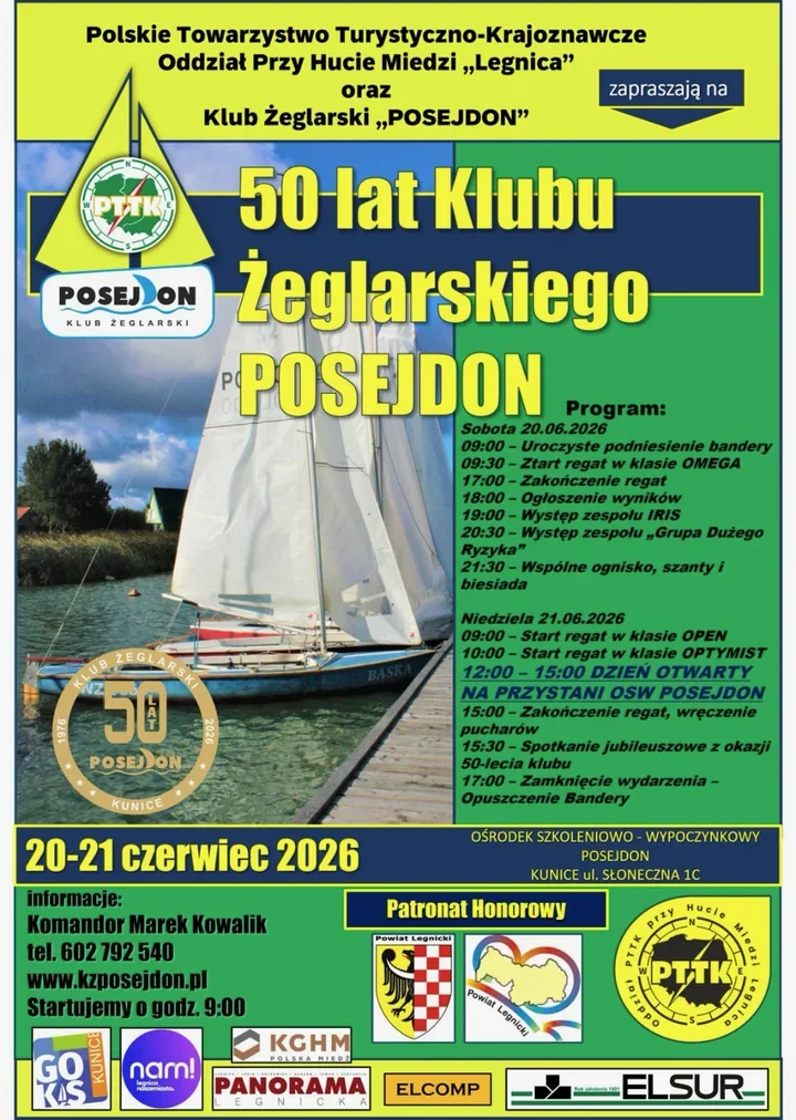 Posejdon świętuje pół wieku żagli nad Jeziorem Kunickim