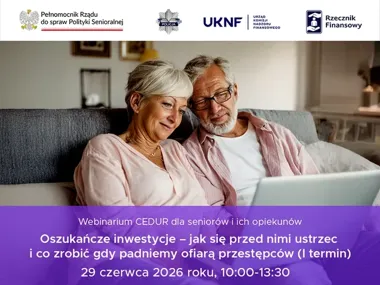 Seniorzy na celowniku oszustów. KNF przygotowuje szkolenie o fałszywych inwestycjach